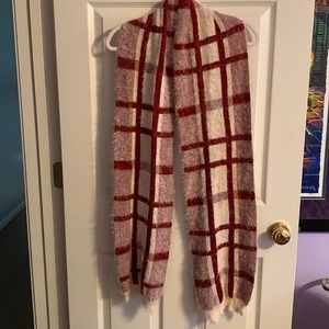 Red and White MUDD Scarf